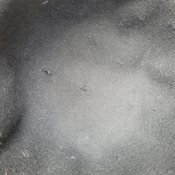 Vintage Wool Bejewled Made in Italy Black Hat Silver Studs Felt 60s‎ Retro - Picture 9 of 17